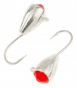 Капля с ушком и камнем d-4мм 1гр