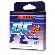 Шнур Dunaev Braid PE X4 Brown 150м 0,20мм 