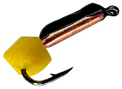 Мормышка Санхар Столбик №4 d-2мм 0,7гр #Медная коронка + Сырный кубик