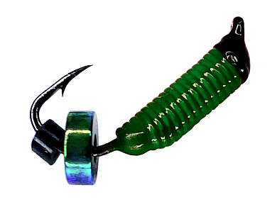 Мормышка Санхар Ручейник №1 0,22гр #Зелёный + Тарелка