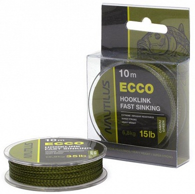 Поводковый материал Nautilus Ecco 25lb 10м Camou Green