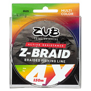 Шнур ZUB Z-Braid X4 Multicolor 150м 0,20мм