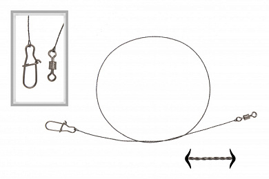 Поводок оснащённый Toughlon Вольфрамовый 25см 15кг