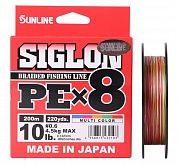 Шнур Sunline Siglon PE x8 Multicolor 150m #0.8