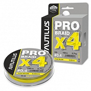 Шнур Nautilus Pro Braid x4 Fluo Yellow 150м #0.6