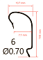 Офсетные крючки Saikyo BS-3312 BN #6