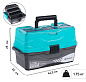Ящик трёхполочный Nisus Tackle Box Бирюзовый