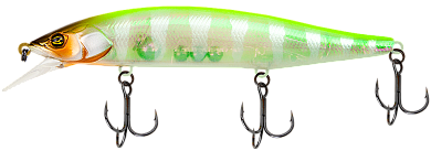 Воблер Jackall RV-Minnow 110SP #Pol Chart Back Bluegill
