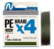 Шнур Nautilus Braid x4 Green 135м #1.2