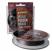 Шнур Dunaev Feeder Braid PE X4 Brown 150м 0,20мм 