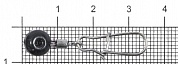 Вертлюг с карабином Sprut SS-82 BN #L