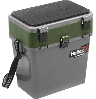 Ящик рыболовный зимний Helios FishBox 19л серый/хаки