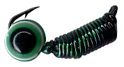 Мормышка Санхар Ручейник №5 0,7гр (d-2, L=9,5) #Зелёный + Рыбий глаз зелёный