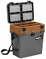 Ящик рыболовный зимний Helios FishBox 19л серый/золото