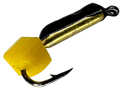 Мормышка Санхар Столбик №5 d-2мм 0,8гр #Латунная коронка + Сырный кубик