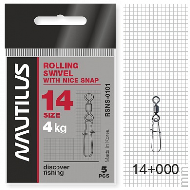 Вертлюг с карабином Nautilus RSNS-0101 #14