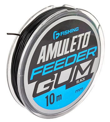 Фидерная резина F-Fishing Amuleto Чёрная 10м 1мм