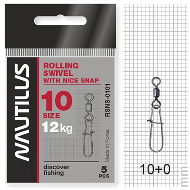 Вертлюг с карабином Nautilus RSNS-0101 #10