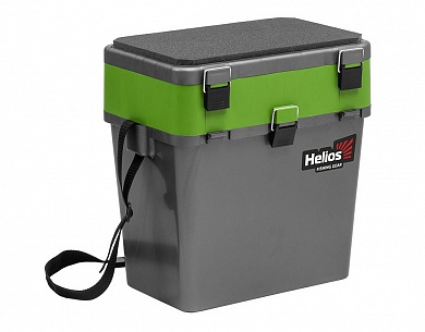 Ящик рыболовный зимний Helios FishBox 19л серый/салатовый