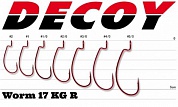 Офсетный Крючок Decoy KG Hook Worm 17 Red #1/0