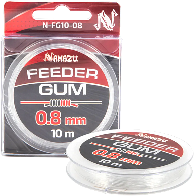 Фидерная резина Namazu Feeder Gum прозрачный 10м 0,80мм