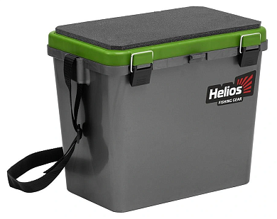 Ящик рыболовный зимний Helios FishBox односекционный 19л серый/салатовый