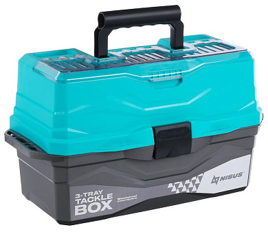 Ящик трёхполочный Nisus Tackle Box Бирюзовый