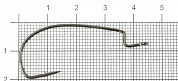 Офсетные крючки Decoy Worm 9 Upper Cut #2/0