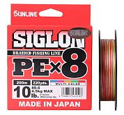 Шнур Sunline Siglon PE x8 Multicolor 200m #1