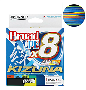 Шнур Owner Braid X8 Broad PE Multi Color X8 0,12мм #0.8