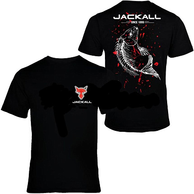 Футболка Jackall Fish Bone цвет чёрный размер XXL