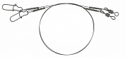 Поводок оснащенный AFW Titanium Black Oxide 15см 6,8кг (2шт)