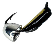 Мормышка Санхар Столбик №2 0,55гр #Латунная коронка + Серебряный колокольчик