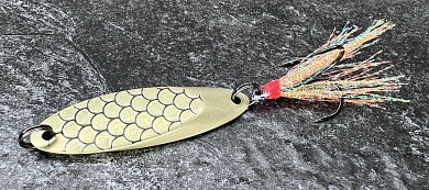 Блесна Русская рыбалка Кастмастер 21гр #Латунь матовая чешуя