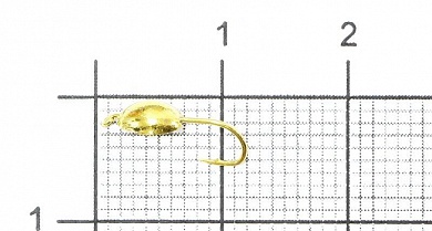 Мормышка Клоп (гальваника) 3мм #Au