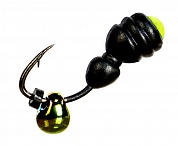 Мормышка Levsha NN Термит (Termite) d-4,2 мм 0,8гр чёрно-жёлтый Fluo, Drops Бензин 
