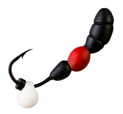 Мормышка Levsha NN Лесной Муравей (Formica RUFA) d-4,1мм 0,76гр чёрно-красный, Drops белый