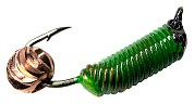Мормышка Санхар Ручейник №6 1гр (d-2,5мм, L=8,5) #Зелёный + Зефир Медь
